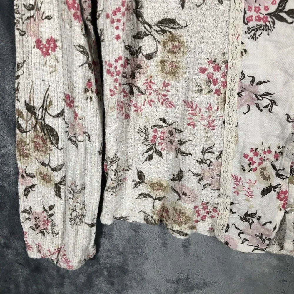 Lucky Brand Women’s Floral Shirt Pearl Buttons Size Small P - Picture 5 of 14